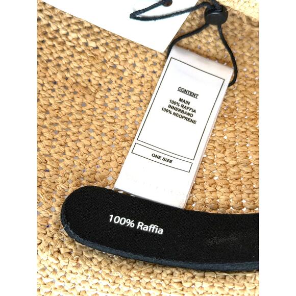 Helen Kaminski NWT Natural Raffia Sun Hat Golf Resort Vacation Womens One Size - Picture 10 of 11